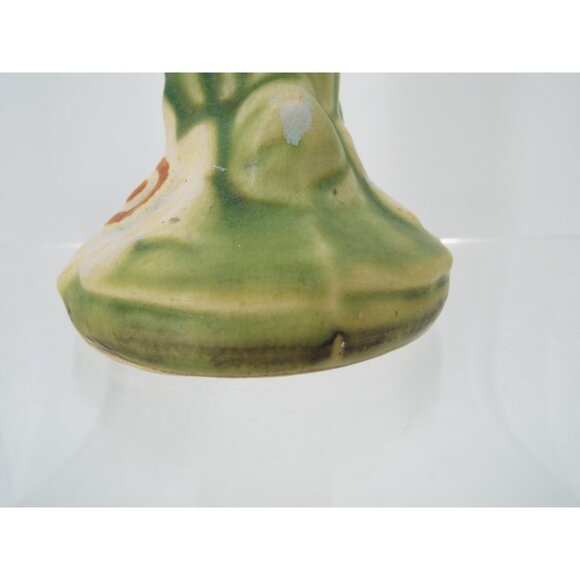 Antique 1920's Weller Pottery Ardsley Cattail 9" Bud Vase - Picture 11 of 14
